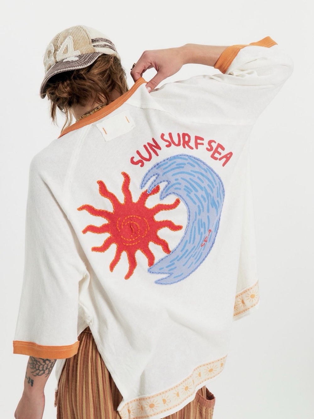 WE THE FREE • Giulia Embroidered Ringer Tee Shirt free people Small